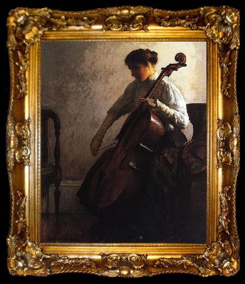 framed  Joseph Decamp Cellist, ta009-2